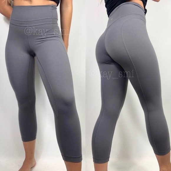 lululemon athletica Pants - Lululemon Pushing Limits Gray Leggings Crop 21”